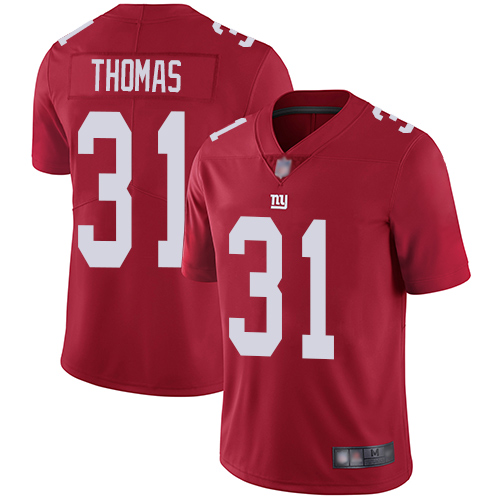 Men New York Giants #31 Michael Thomas Red Limited Red Inverted Legend Football NFL Jersey